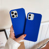 Deep Blue Leather iPhone Cases for Series 14 13 12 11 X Xs XR Pro Max 8 7 Plus