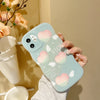 Cute Green Case with Moon Love Heart Pattern for iPhone 14 13 12 11 X Xs XR Pro Max