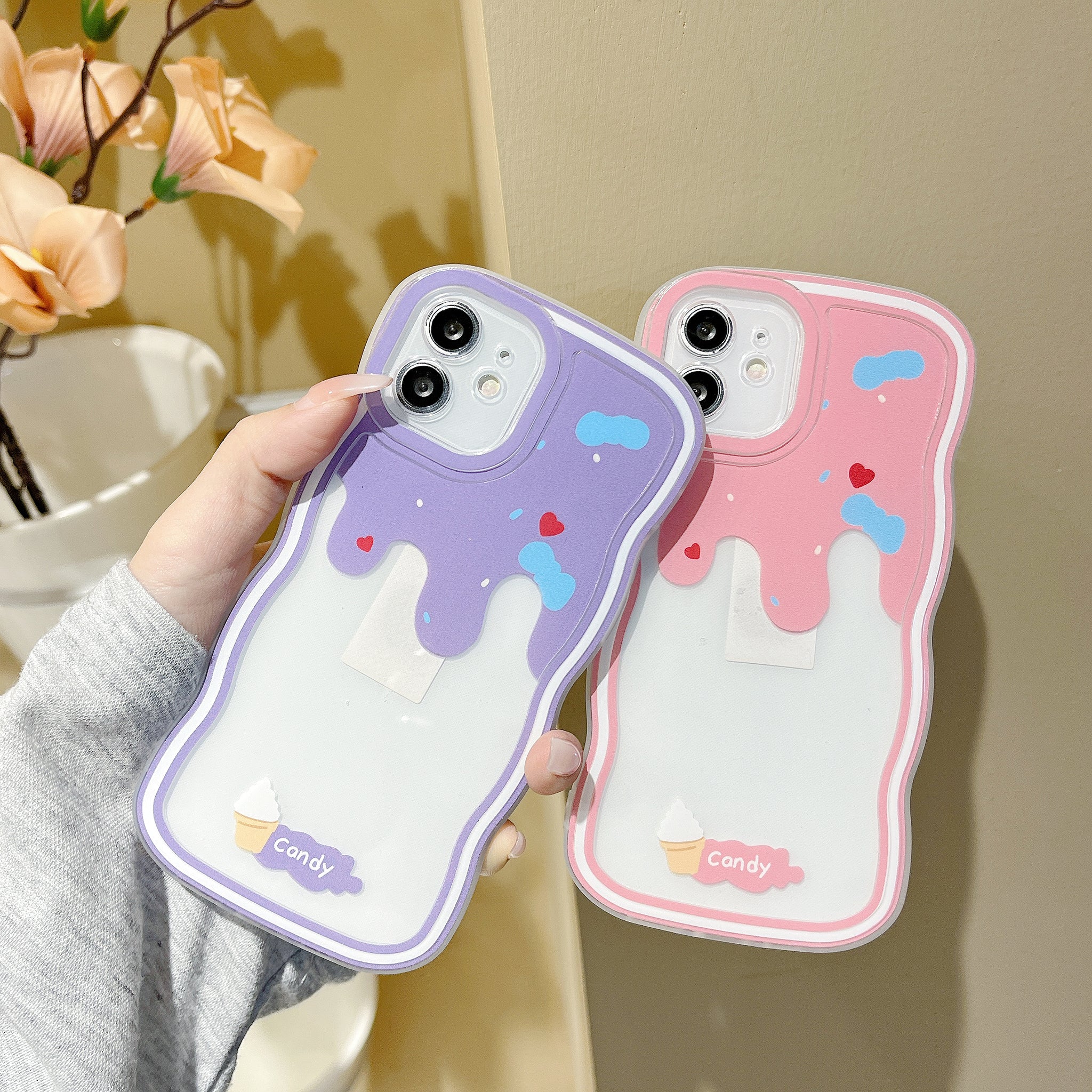 Cute Candy Ice Cream Pattern iPhone Cases for Series 14 13 12 11 X Xs XR Pro Max