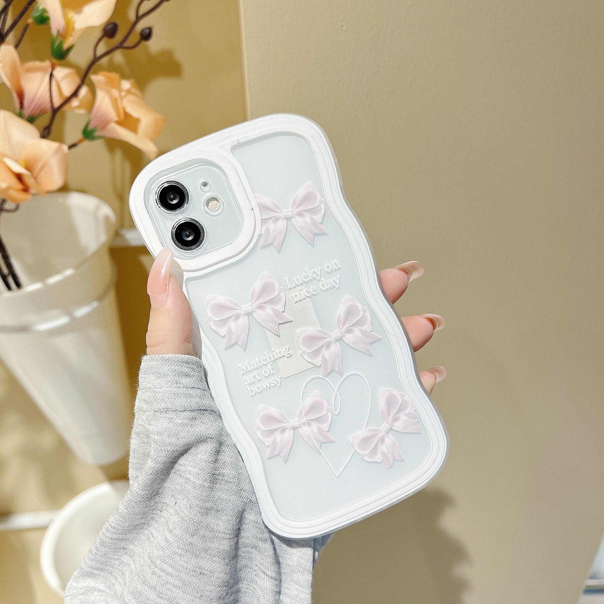 Cute Bow Tie Pattern iPhone Cases for Series 14 13 12 11 X Xs XR Pro Max