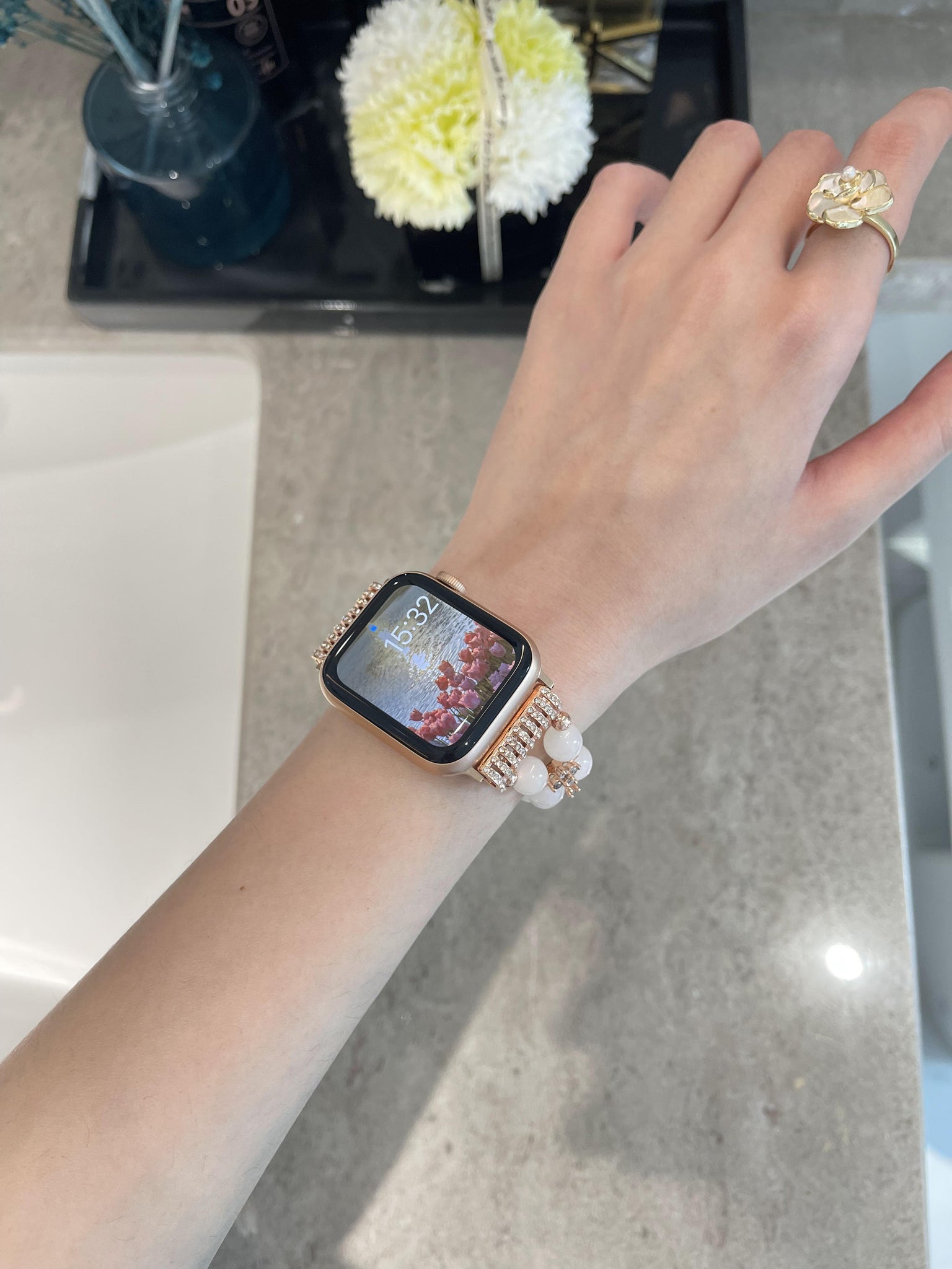 Luxury Pearl Bracelet Apple Watch Bands for iWatch All Series