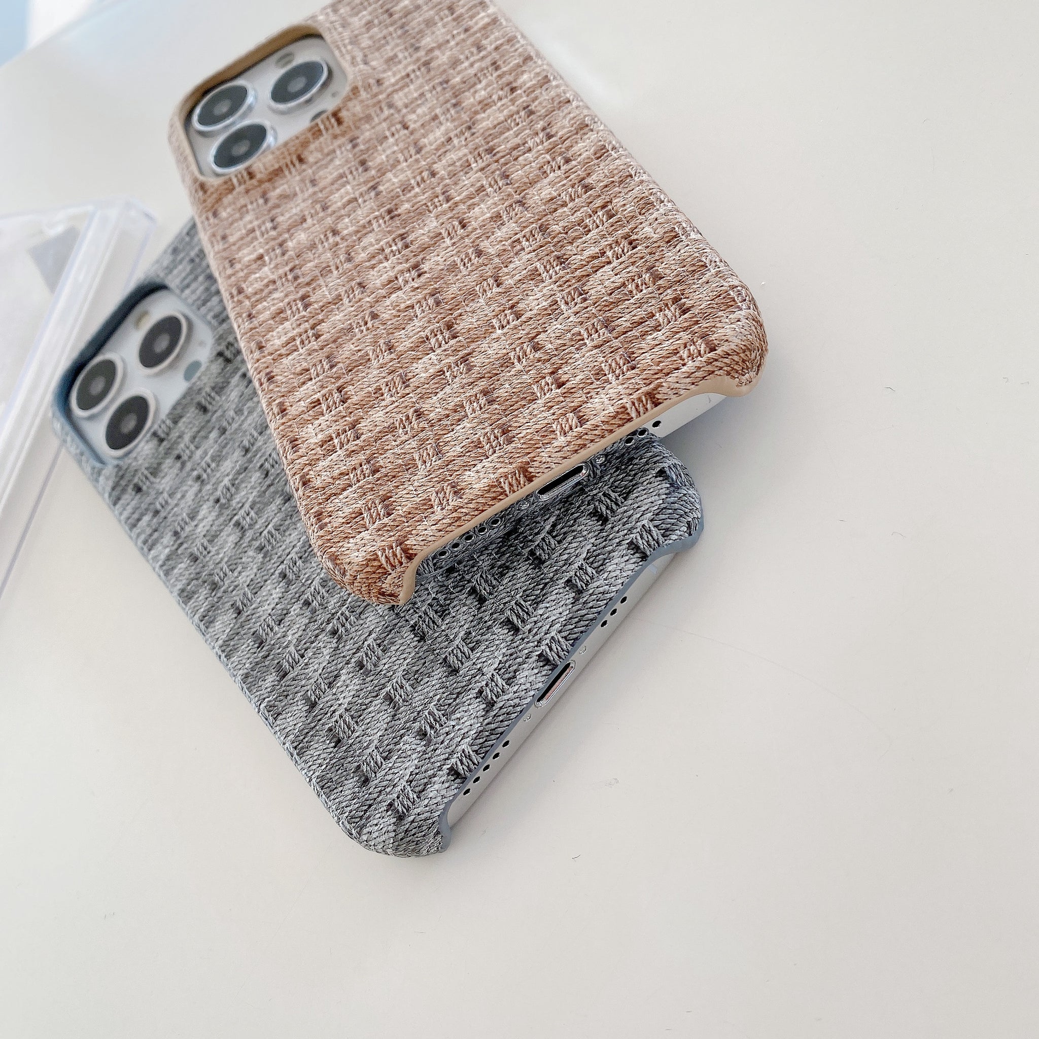 Vintage Woven Pattern iPhone Cases for Series 14 13 12 11 Pro Max