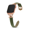 Luxury Leather with Rose Gold Buckle Apple Watch Bands for iWatch All Series