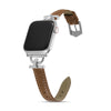 Luxury Leather with Silver Buckle Apple Watch Bands for iWatch All Series