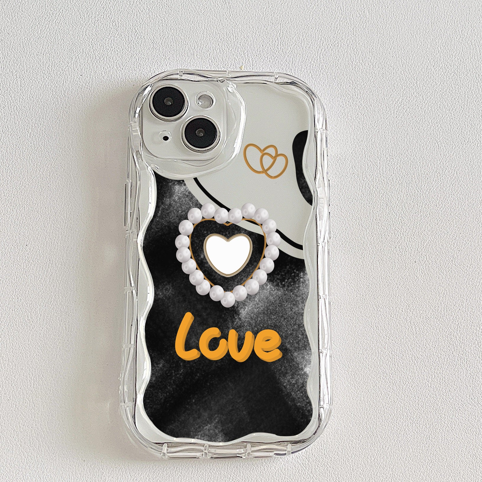 Cute Love Heart Pattern iPhone Cases for Series 14 13 12 11 X Xs XR Pro Max Mini