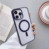 Luxury Magnetic Wireless Charging Transparent Cases For iPhone 14 13 12 11 Pro Max