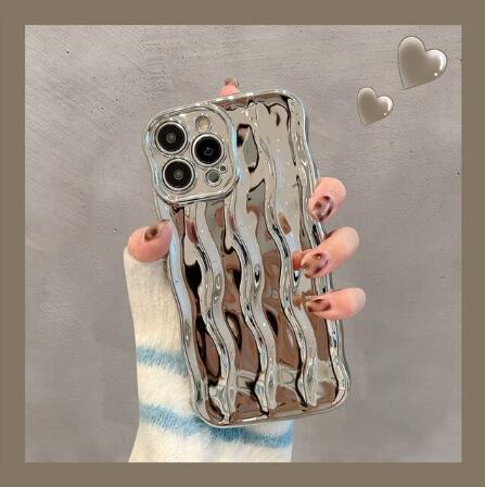 Luxury Electroplated Wavy Pattern Cases For iPhone 11 12 13 14 Pro Max