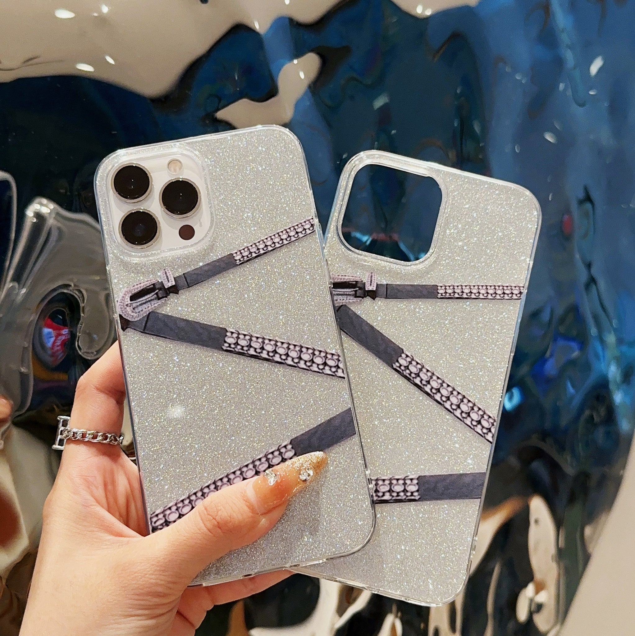 Cute Zipper Pattern Glitter iPhone Cases for Series 14 13 12 11 X Xs XR Pro Max