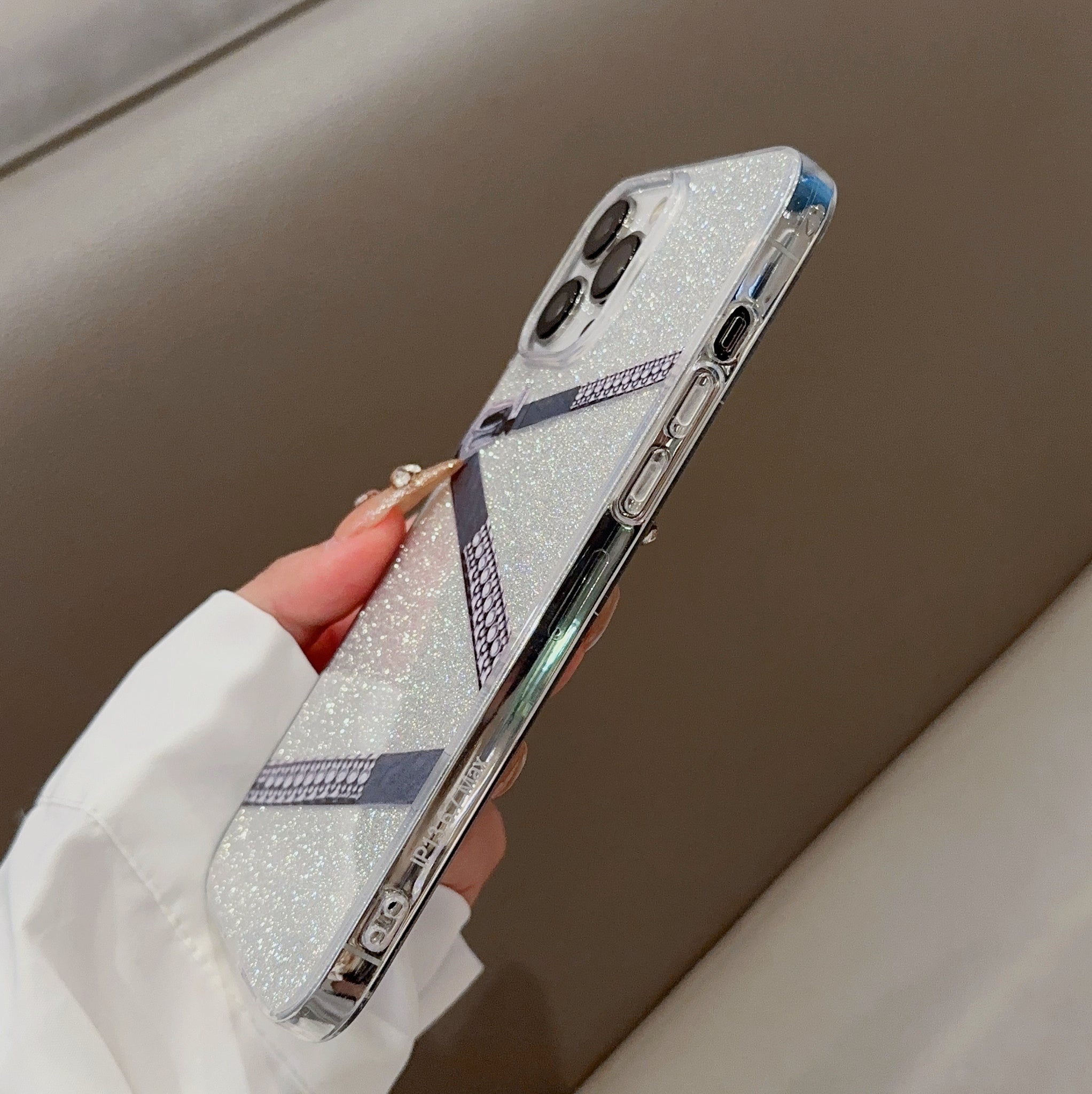 Cute Zipper Pattern Glitter iPhone Cases for Series 14 13 12 11 X Xs XR Pro Max