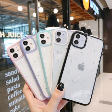 Glitter Candy Color Clear iPhone Cases for Series 11 12 13 14 Pro Max