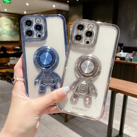 Soft Electroplated Astronaut Phone Case For iPhone 11 12 13 Pro Max
