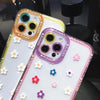 Flower Pattern Clear iPhone Case for Series 11 12 13 14 Pro Max