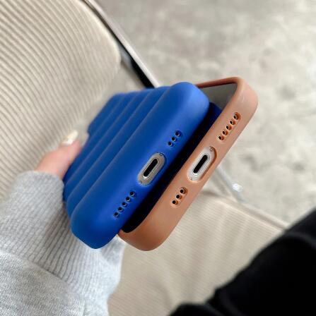 Luxury Soft Down Jacket Phone Case for iPhone 11 12 13 Pro Max