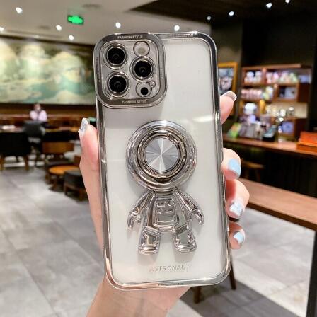 Soft Electroplated Astronaut Phone Case For iPhone 11 12 13 Pro Max