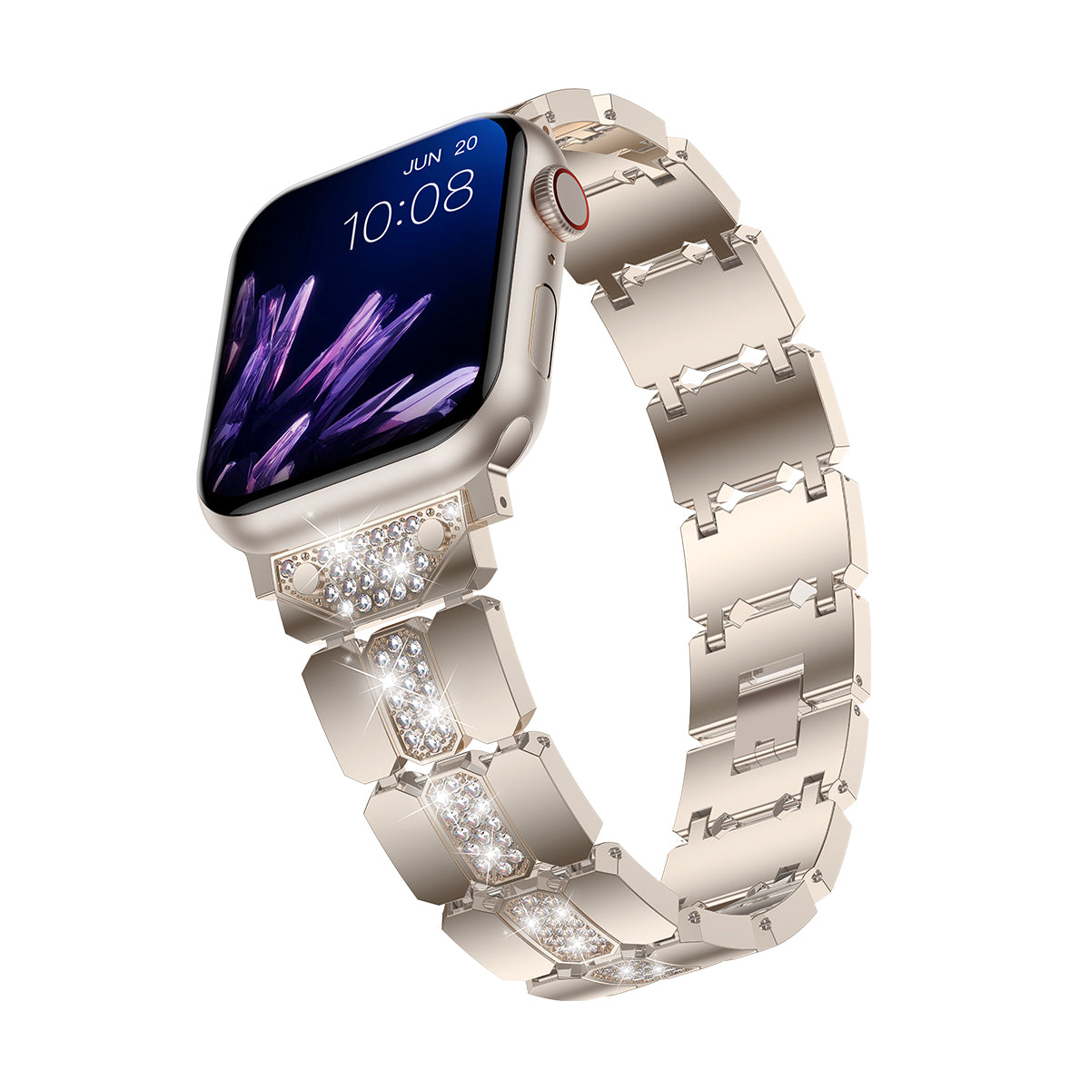 Luxury Chain Linked Bracelet with Rhinestones Apple Watch Bands for iWatch All Series