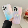 Luxury Soft Laser Love Heart Phone Case For iPhone 11 12 13 14 Pro Max Plus