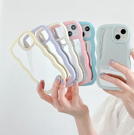 Wavy Lines Mirror  Case For iPhone 11 12 13 X Series