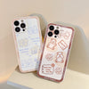 Bear and Rabbit Case for iPhone 13 12 11 X XR Pro Max 8 7 Plus