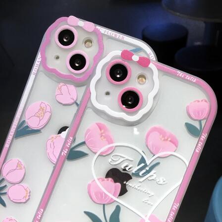 Flowers Pink Phone Case For iPhone 11 12 13 Pro Max XS Max X XR