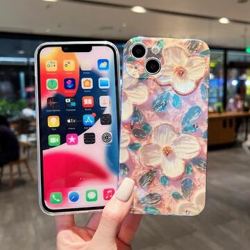 Soft Flower Glitter Laser Phone Case For iPhone 11 12 13 Pro Max X XS XR 7 8 Plus