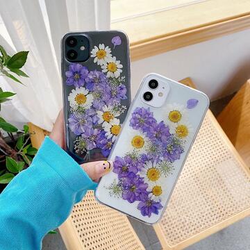 Dry Flower Transparent Phone Case For iphone XS X XR 7 8 plus Pro Max SE 2020 Soft Shockproof Cases Cover
