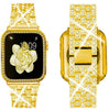 Apple Watch Band | Jewelry Bling Diamond Rhinestone Metal Strap with Protector Case