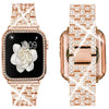 Apple Watch Band | Jewelry Bling Diamond Rhinestone Metal Strap with Protector Case