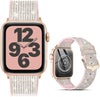 Blingbling Sweatproof Genuine Leather and Silicone Band for Apple iWatch