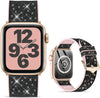 Blingbling Sweatproof Genuine Leather and Silicone Band for Apple iWatch