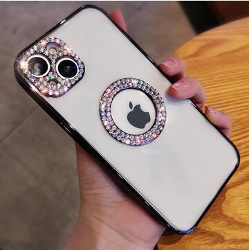 Fashion Sparkling Diamond Plating Clear Soft Silicone Case For iPhone 11 12 13 14 Pro Max