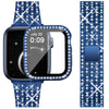 Luxury Rhinestone Bracelet Adjustable Apple Watch Bands with Case for iWatch All Series