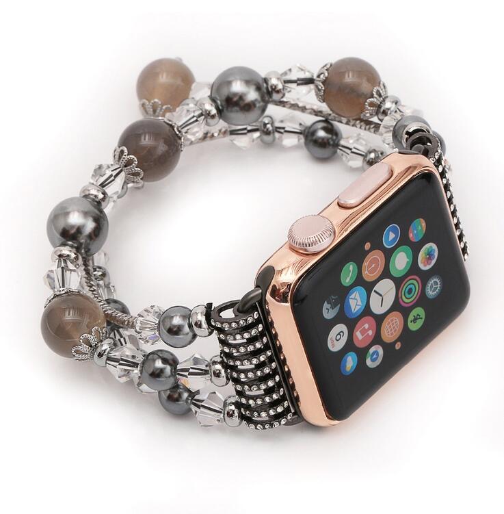 Handmade Beads Bracelet Strap for Apple Watch 7/SE/6/5/4/3/2/1