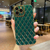 Luxury Soft Grid Electroplated Phone Case For iPhone 11 12 13 Pro Max XS X XR Max 7 8 Plus SE