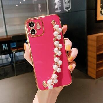 Soft Pearl Bracelet Phone Case For iPhone 11 12 13 Pro Max XS X XR 7 8 Plus Mini SE