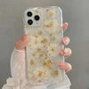 Dry Flower Transparent Phone Case For iphone 11 12 Pro Max Mini Soft Shockproof Cases Cover