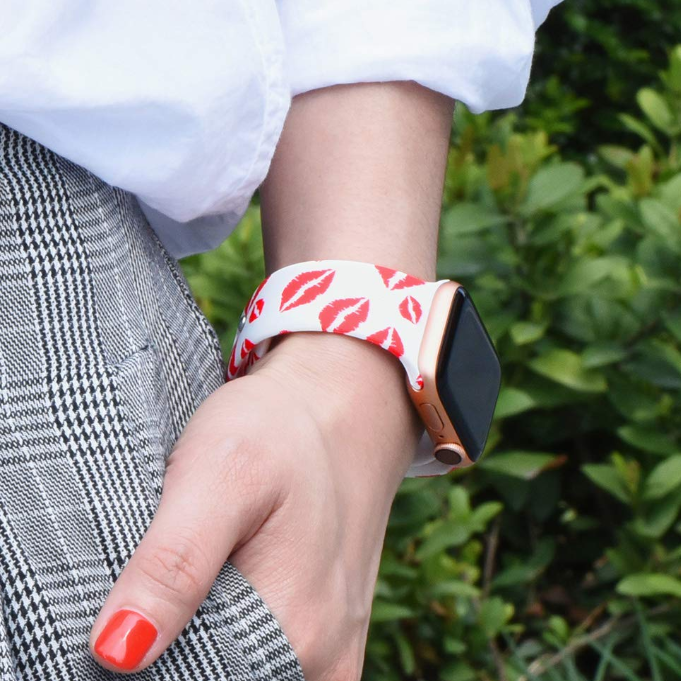 Apple Watch Bands - Red Lips Print Straps