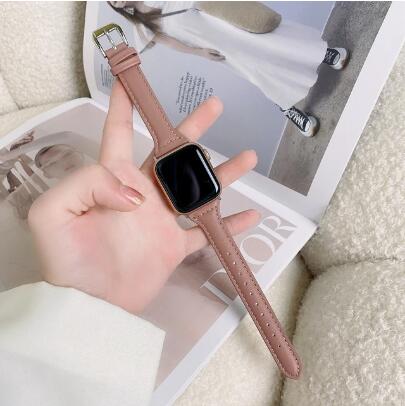 Leather Strap for Apple Watch All Series Thin Slim Wrist Band For iWatch