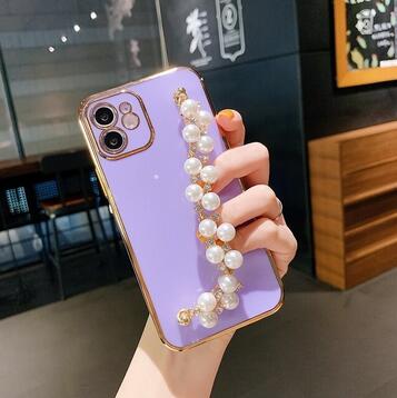 Soft Pearl Bracelet Phone Case For iPhone 11 12 13 Pro Max XS X XR 7 8 Plus Mini SE