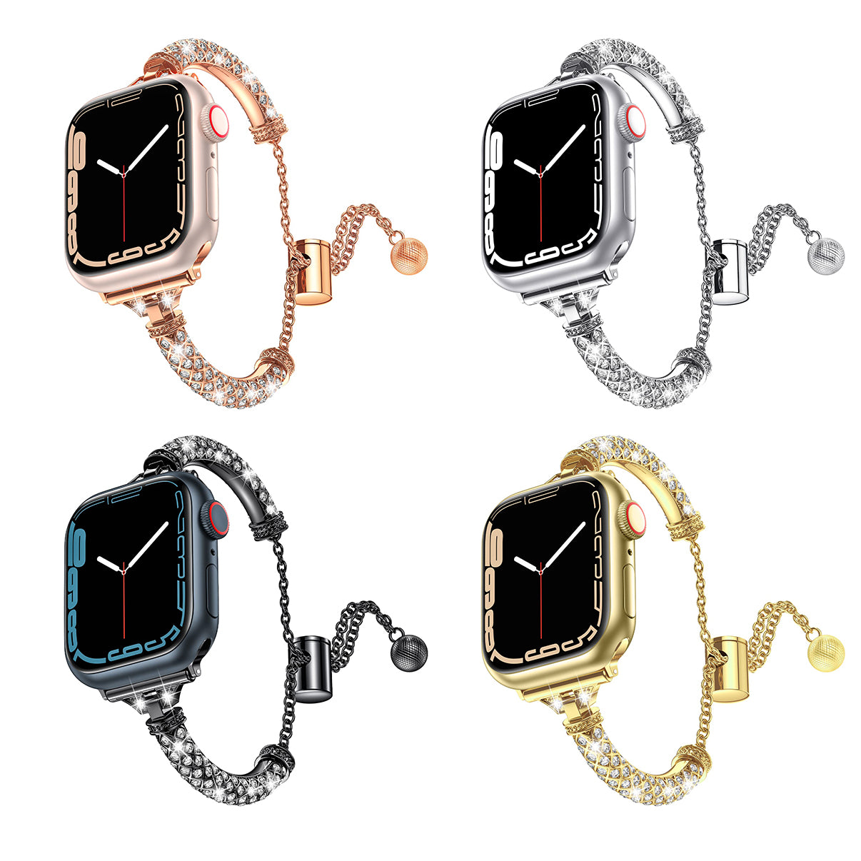 Sparkling Rhinestone Jewelry Bracelet iWatch Bands for Apple Watch All Series