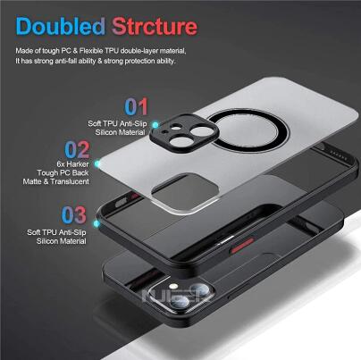 Armor Matte Magnetic Case for iPhone 14 13 12 11